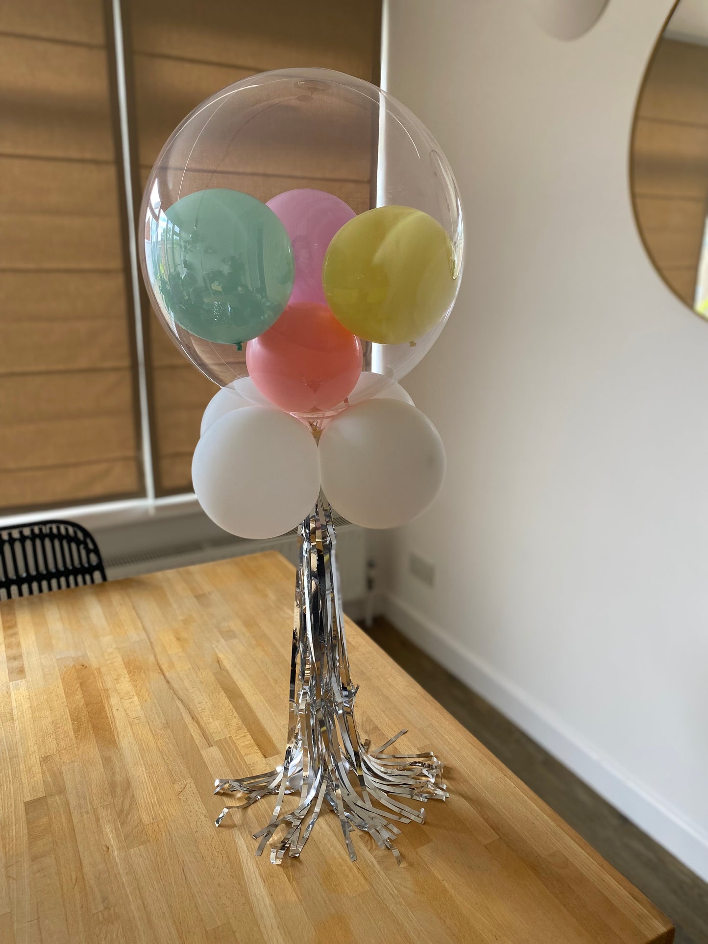 Personalised free standing bubble balloon