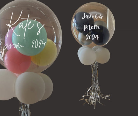 Personalised free standing bubble balloon